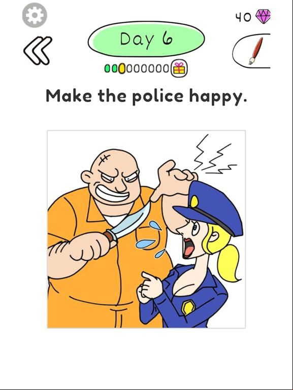 Draw Happy Police! game screenshot