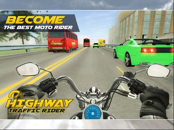 Highway Traffic Rider : Motorbike Rider game screenshot