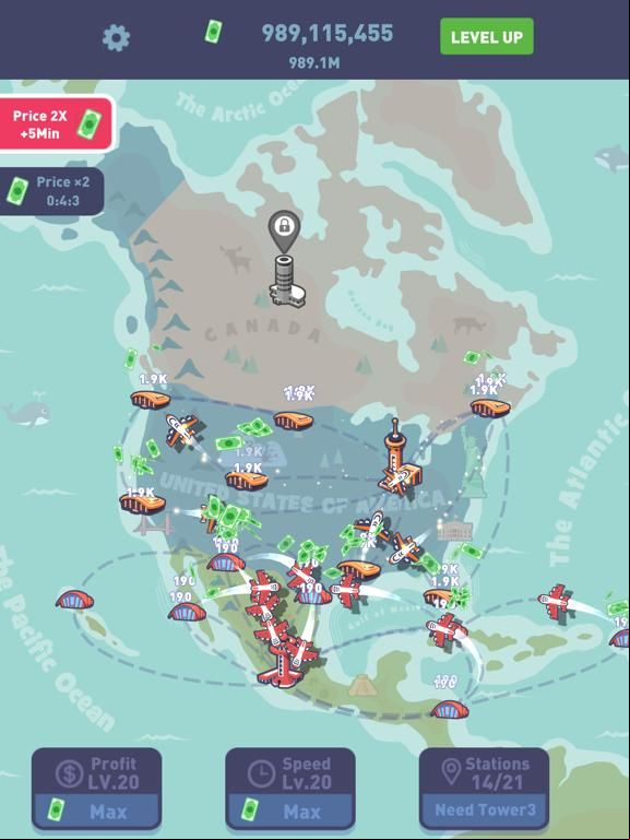 Idle Airline Manager game screenshot